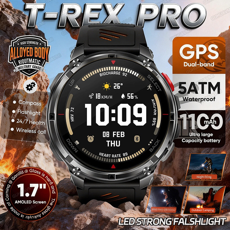 Gps Running Watch - 2026 New T-Rex3 Pro 1100mAh Battery