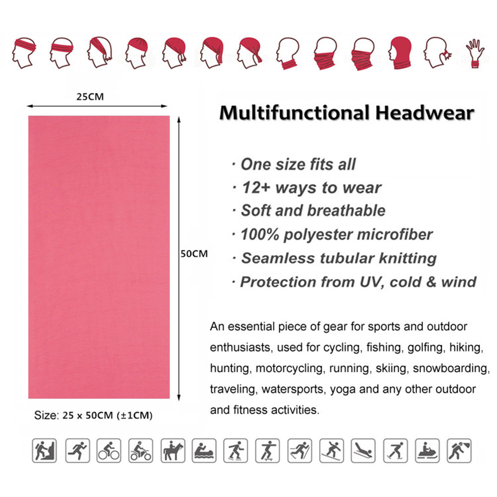 Pink Seamless Outdoor Bandana  - огляд і ціна Running Gear Sale