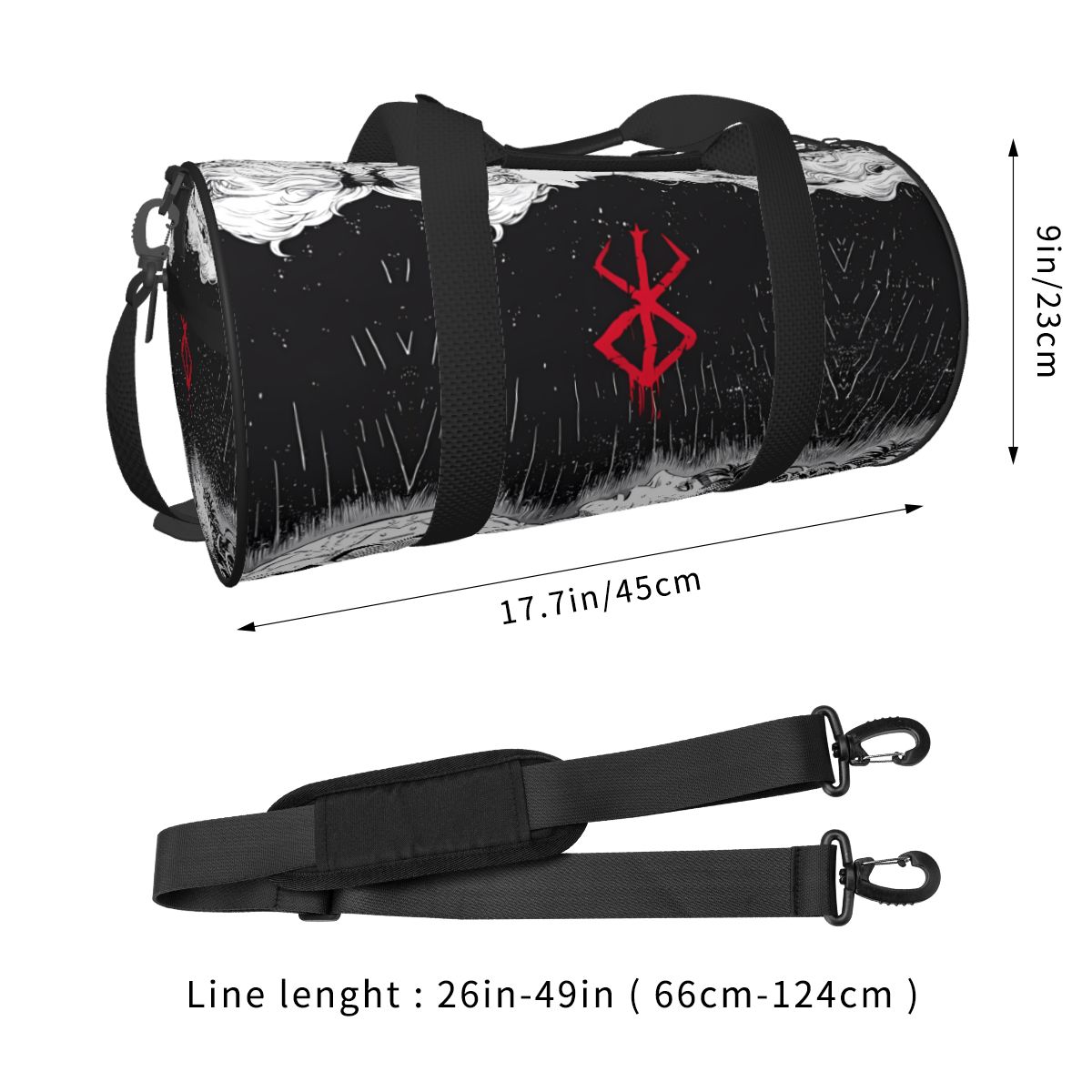 Japan Anime Bereserk Gym Bag F - огляд і ціна Running Gear Bag