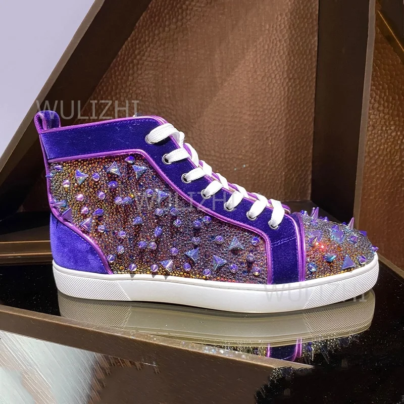 Dark Purple Crystal Rivet Men  - огляд і ціна Running Gear For Sale