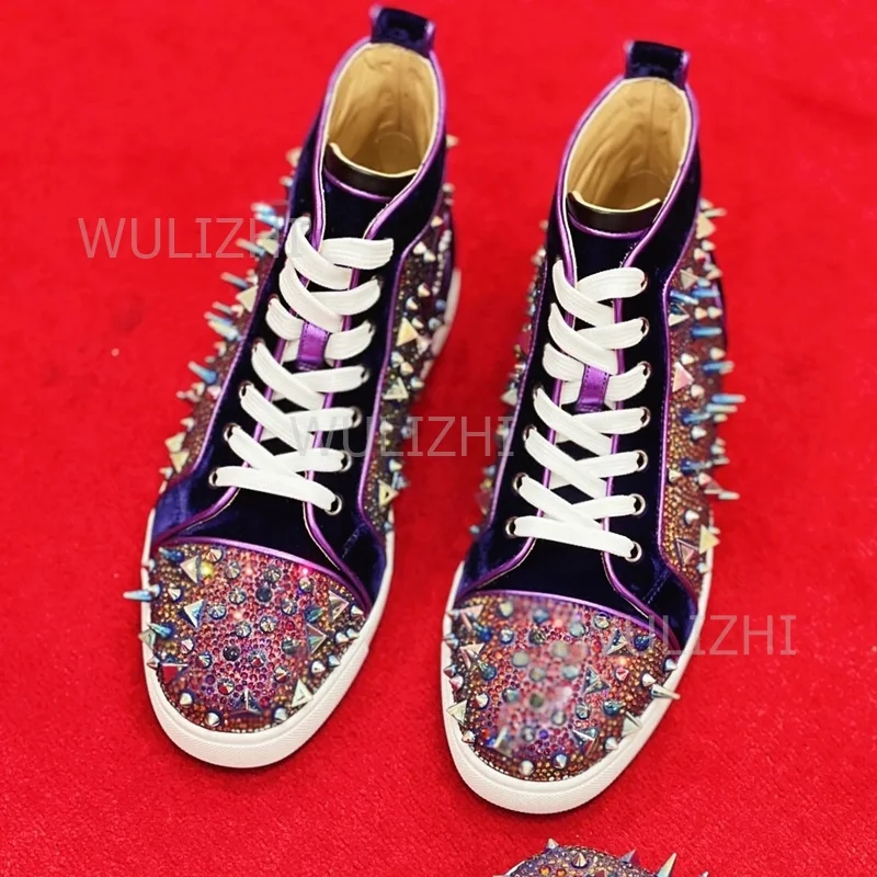 Dark Purple Crystal Rivet Men  - огляд і ціна Running Gear For Sale